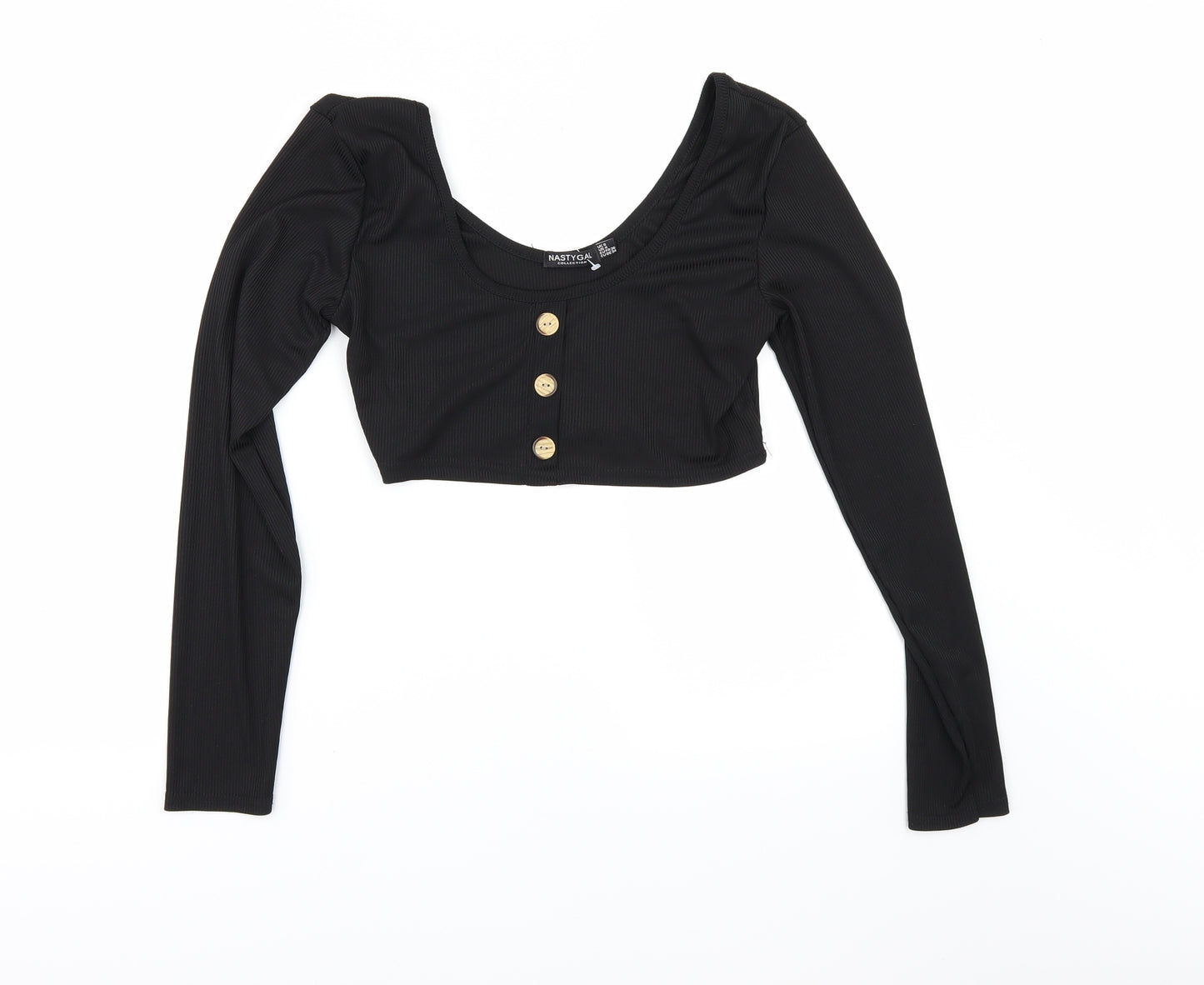 Nastygal Womens Black   Cropped Blouse Size 8