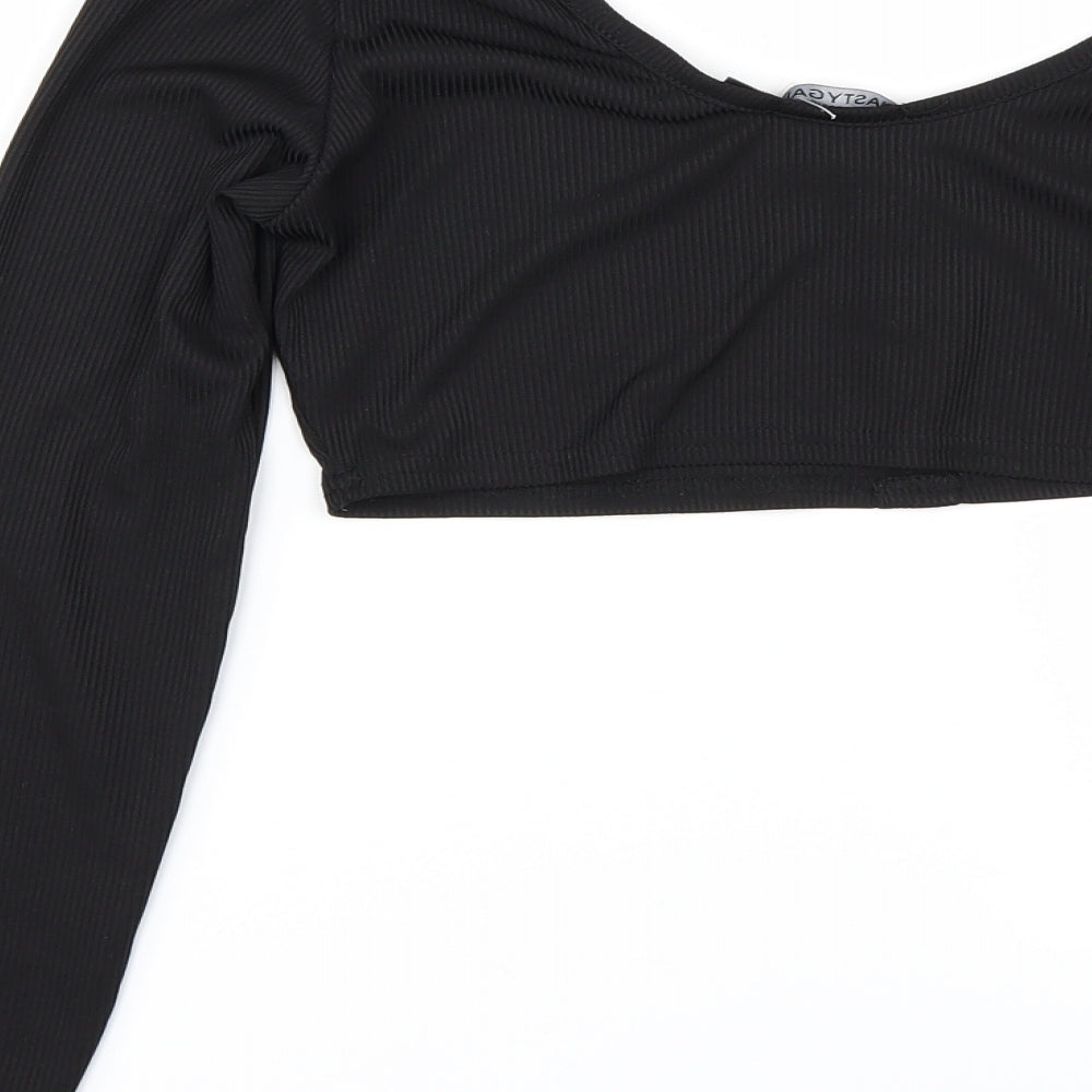 Nastygal Womens Black   Cropped Blouse Size 8