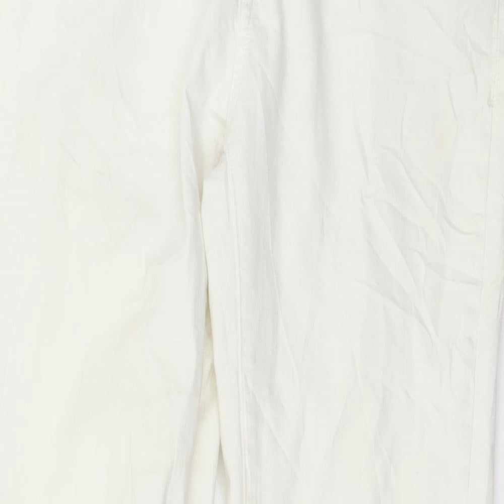 Zara Womens White  Denim Capri Jeans Size 12 L26 in