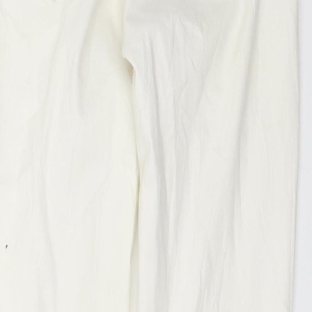 Zara Womens White  Denim Capri Jeans Size 12 L26 in