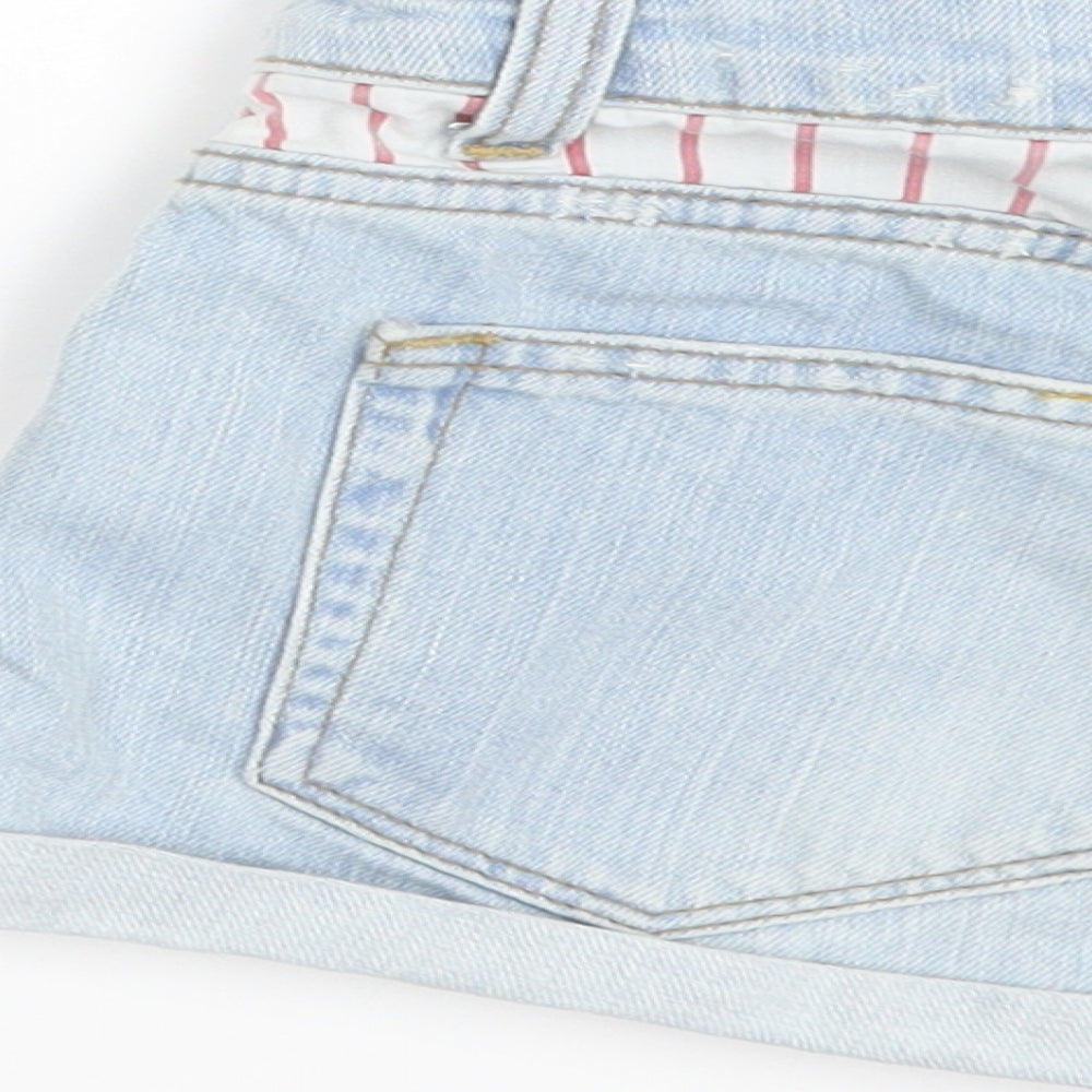 Topshop Womens Blue  Denim Hot Pants Shorts Size 26