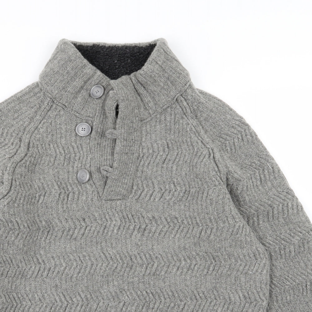 Fat Face Mens Grey  Knit Pullover Jumper Size M