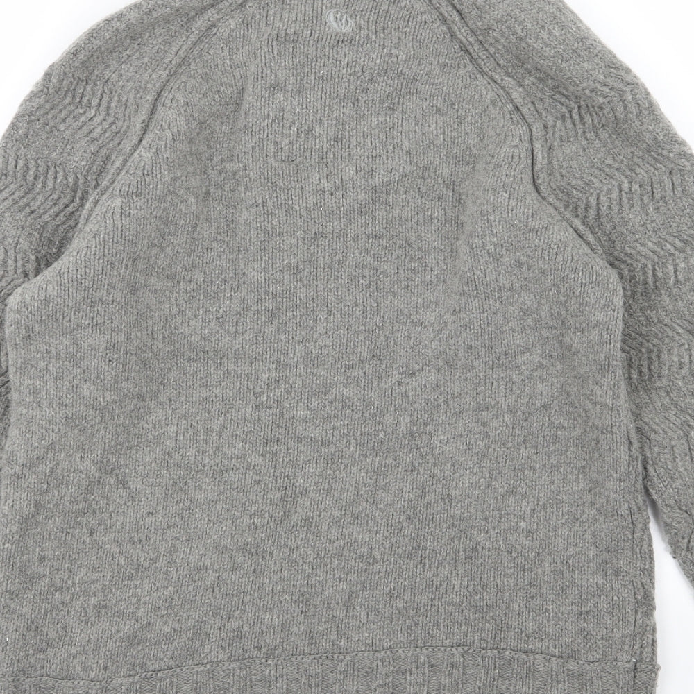 Fat Face Mens Grey  Knit Pullover Jumper Size M