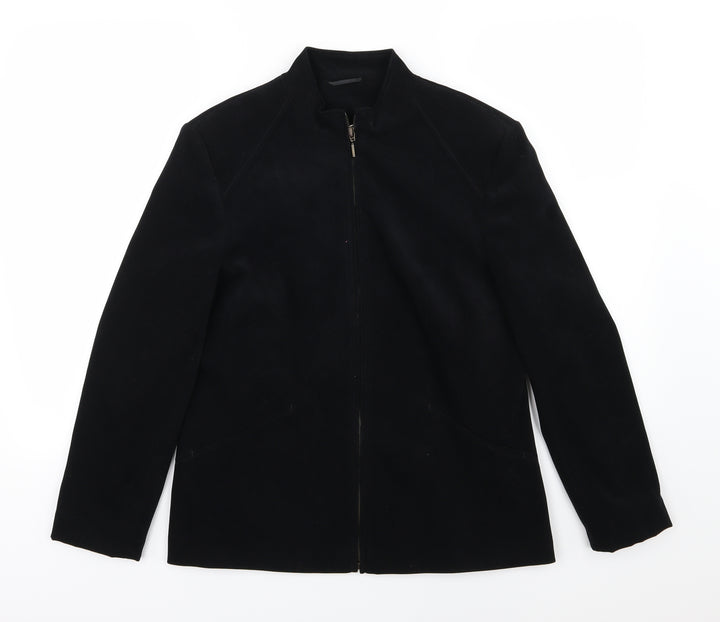EWM Womens Black  Velour Jacket  Size 12