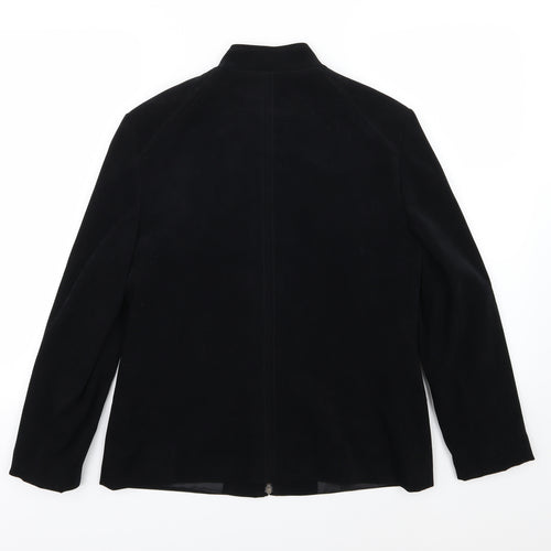 EWM Womens Black  Velour Jacket  Size 12