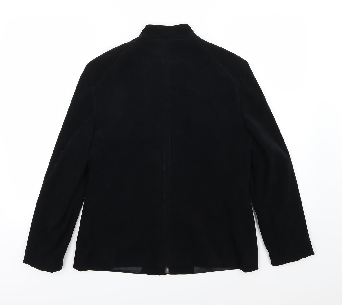 EWM Womens Black  Velour Jacket  Size 12