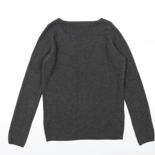 Marks and Spencer Womens Grey  Knit Pullover Jumper Size 8