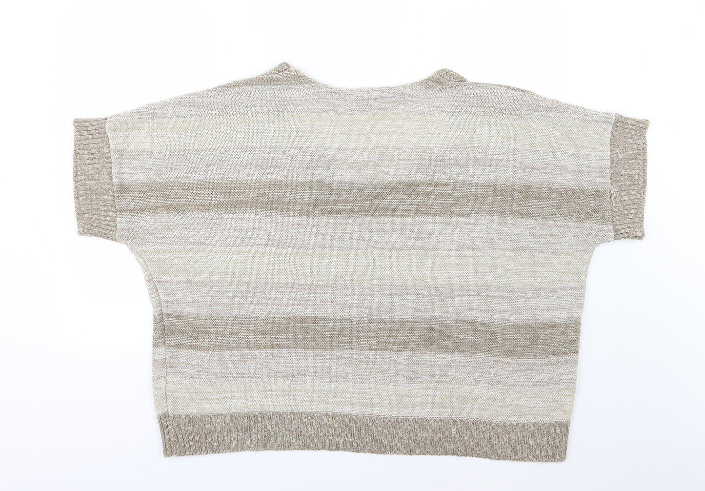 TU Womens Beige Striped Knit Pullover Jumper Size 18