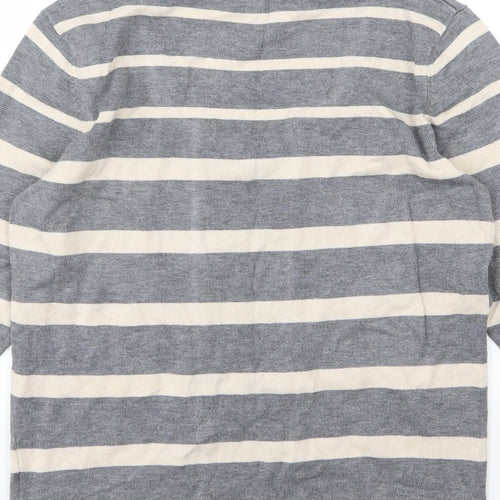 Julipa Womens Grey Striped Knit Pullover Jumper Size 12