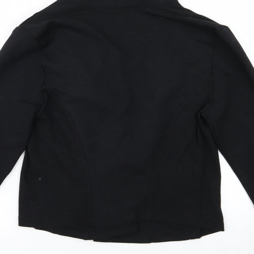 H by Halston Womens Black  Jersey Jacket  Size 16