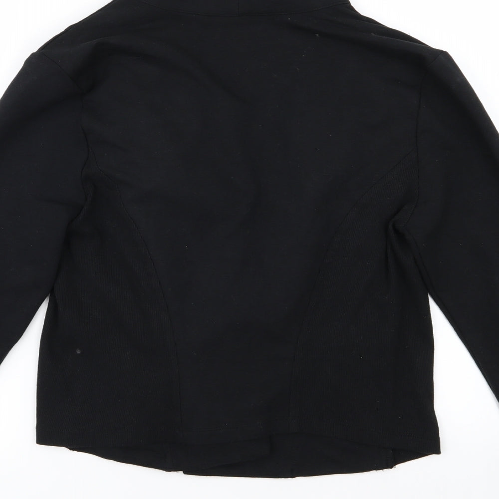 H by Halston Womens Black  Jersey Jacket  Size 16