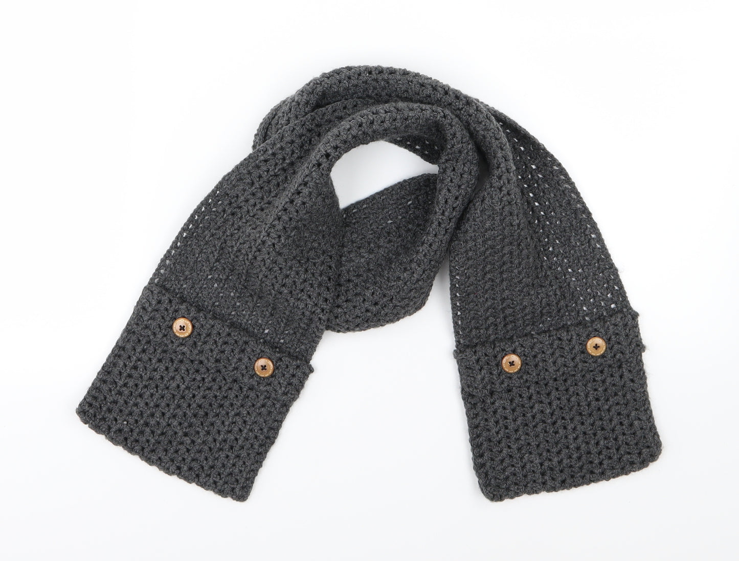 Preworn Womens Grey  Knit  Scarf
