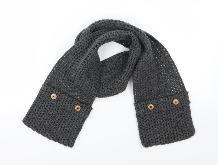 Preworn Womens Grey  Knit  Scarf