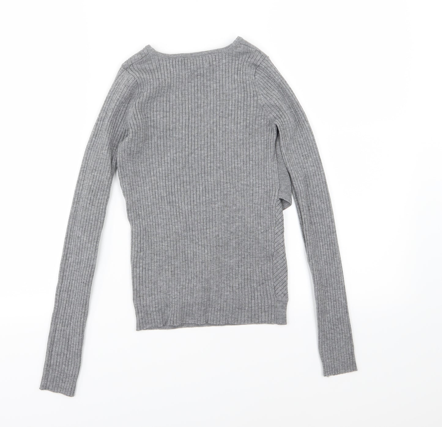 Mango Womens Grey  Knit Pullover Jumper Size S