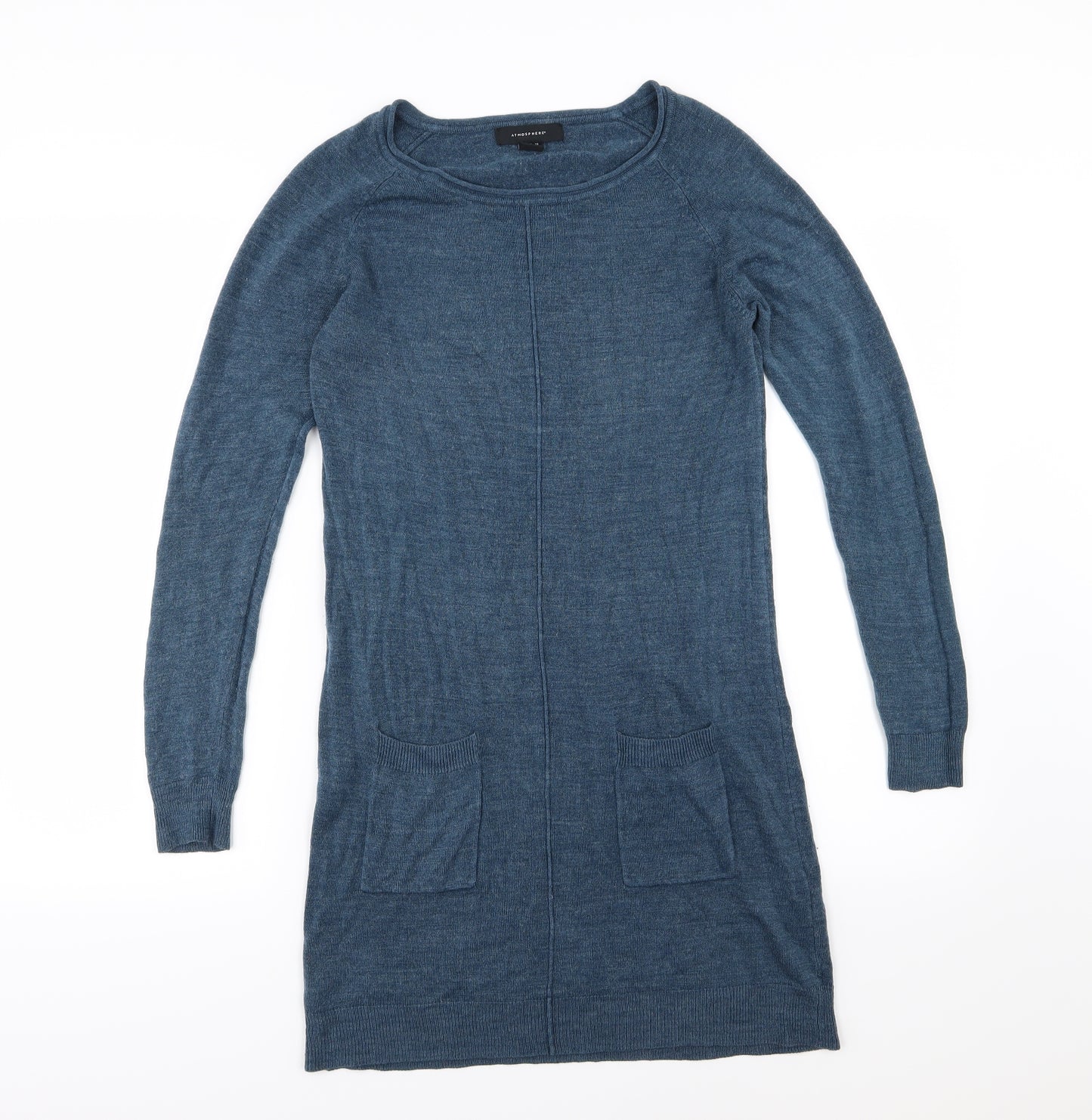 Atmosphere Womens Blue  Knit Jumper Dress  Size 10