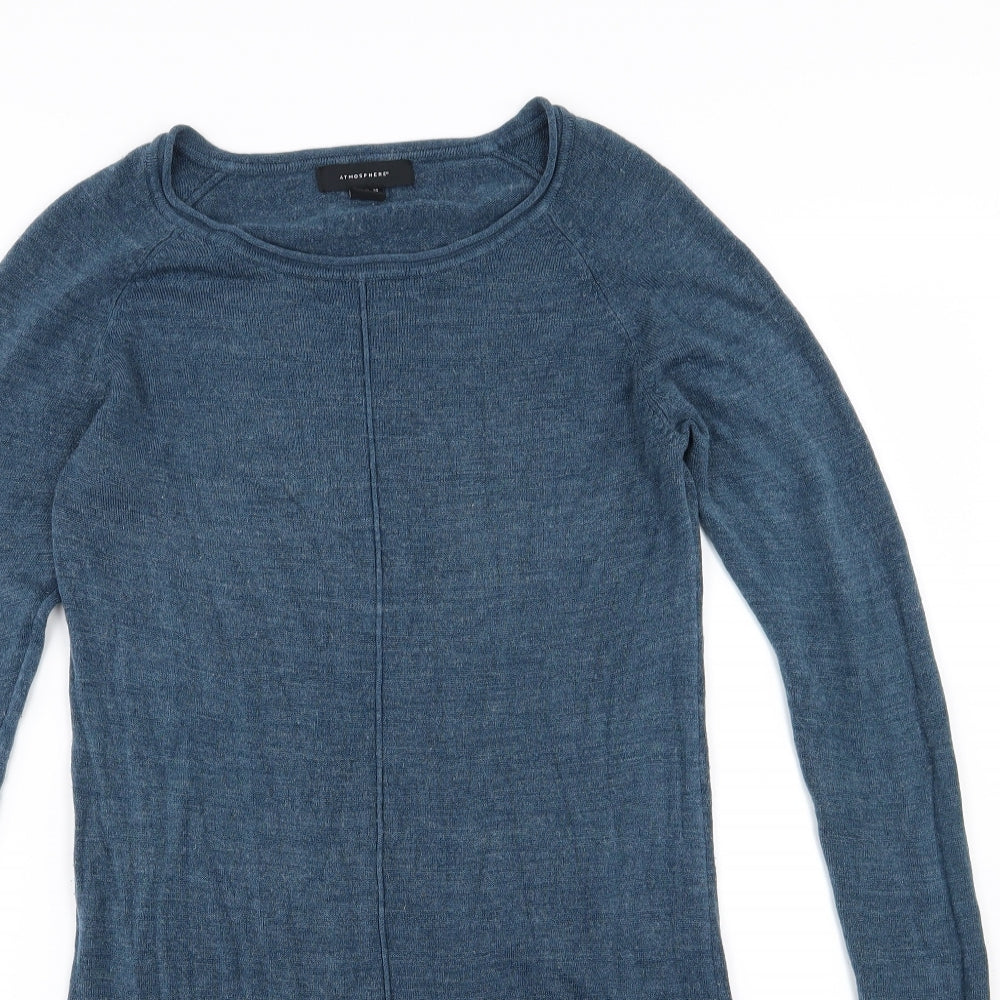 Atmosphere Womens Blue  Knit Jumper Dress  Size 10