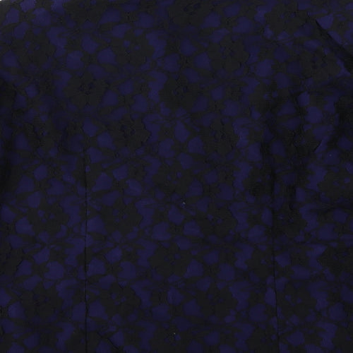 Innocence Womens Blue Floral  Jacket Blazer Size 12