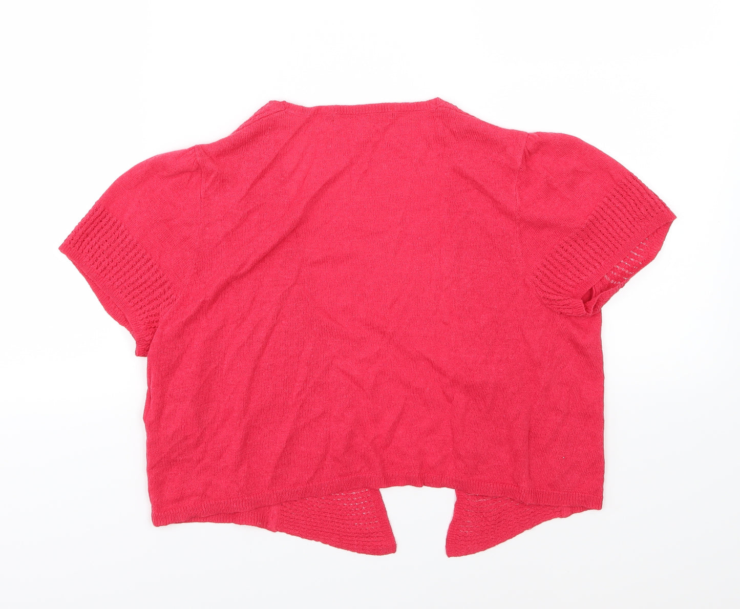 Marks and Spencer Womens Pink  Knit Cardigan Jumper Size 12