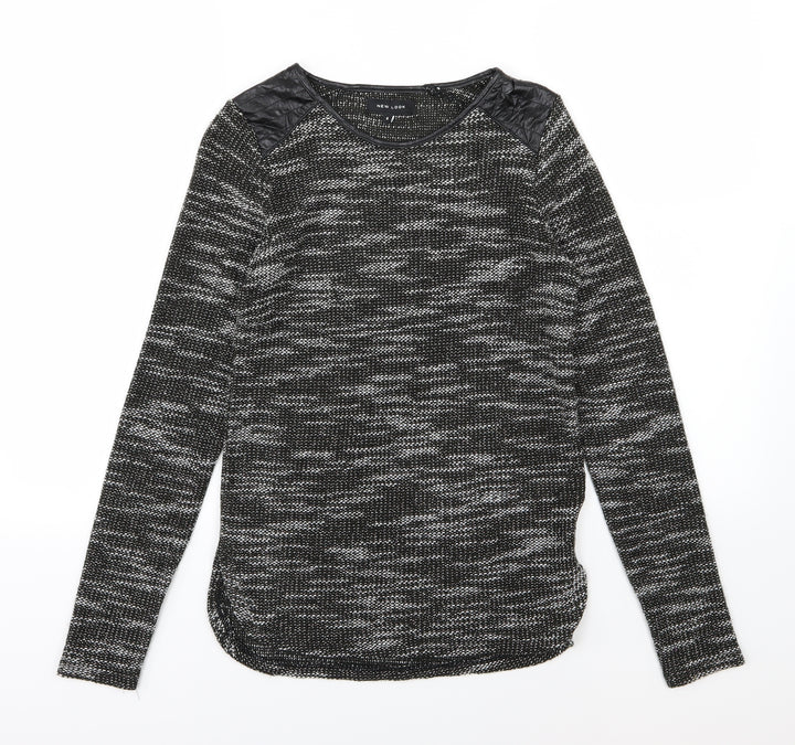 New Look Womens Grey  Knit Pullover Jumper Size 6