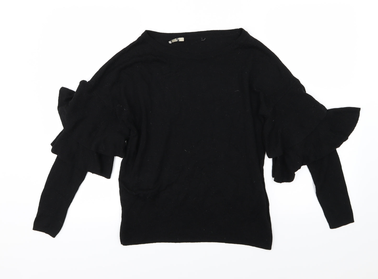 TU Womens Black  Knit Pullover Jumper Size 12