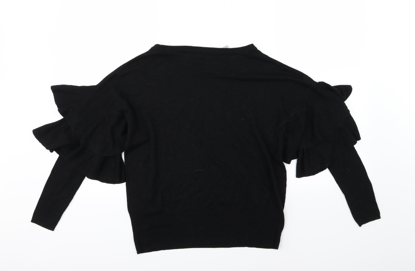 TU Womens Black  Knit Pullover Jumper Size 12