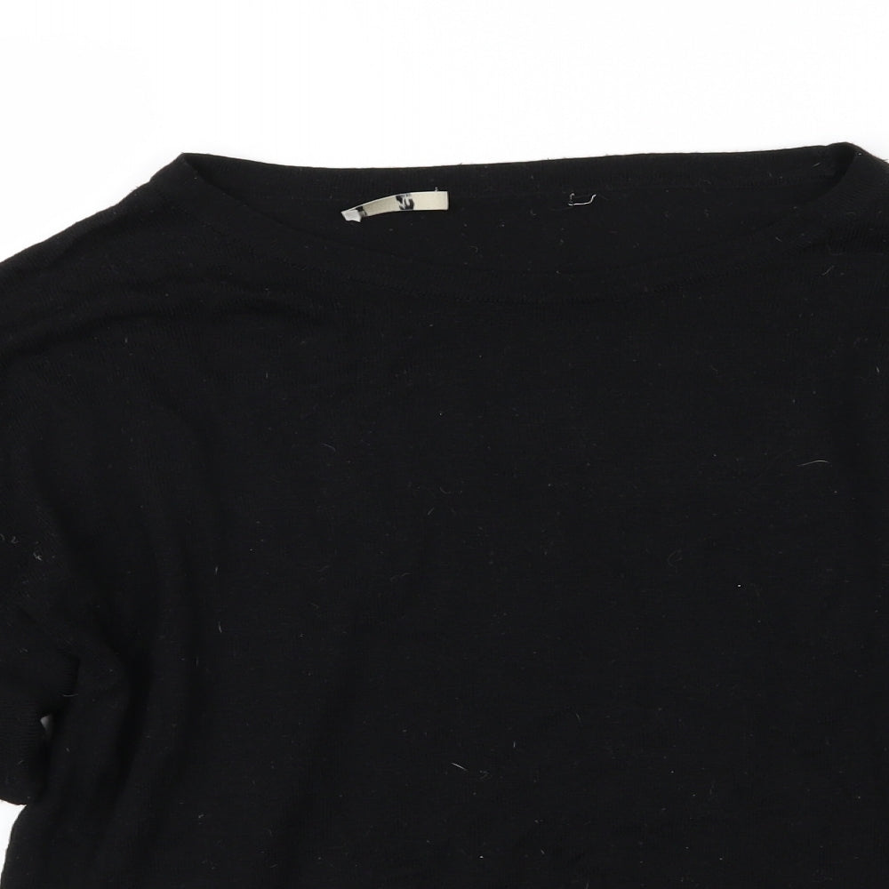 TU Womens Black  Knit Pullover Jumper Size 12