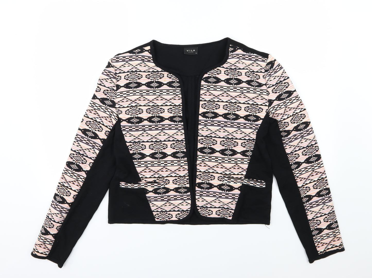 Villa Womens Multicoloured Striped Jersey Jacket  Size XL