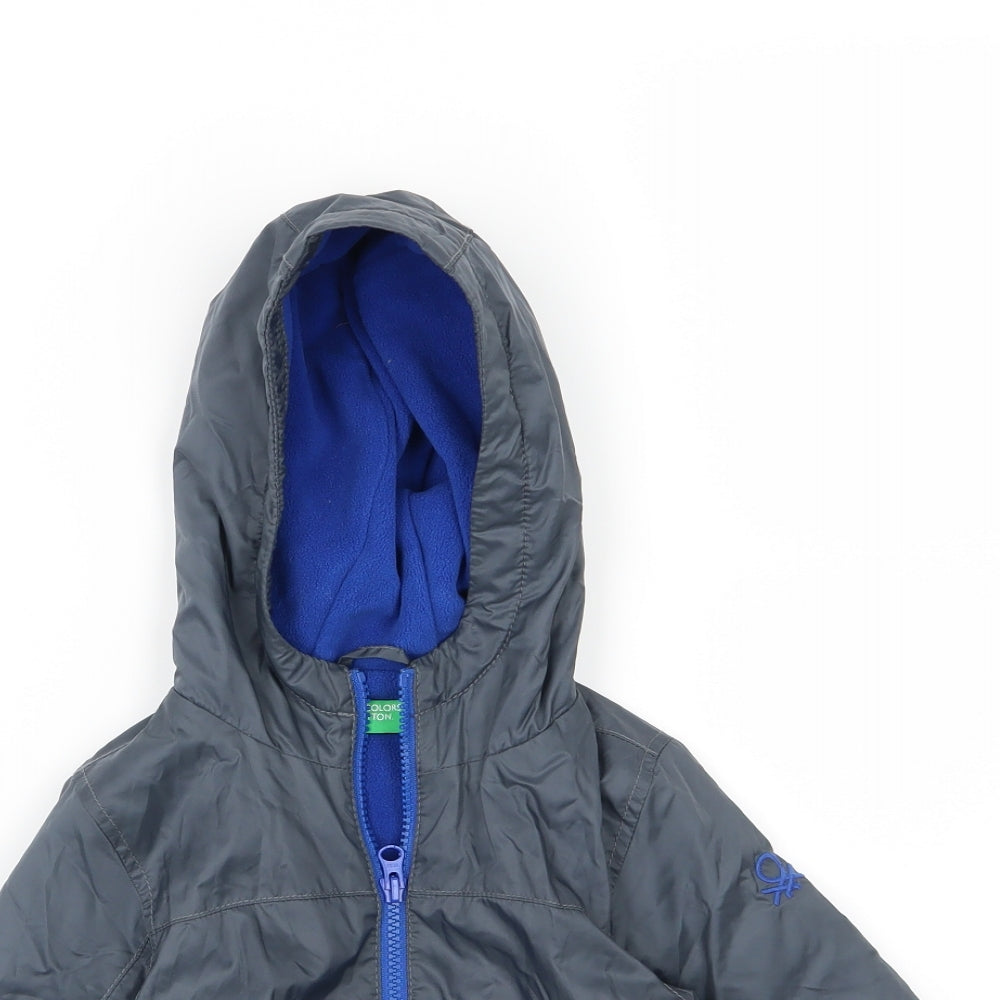 United Colors of Benetton Boys Grey   Jacket  Size 3-4 Years