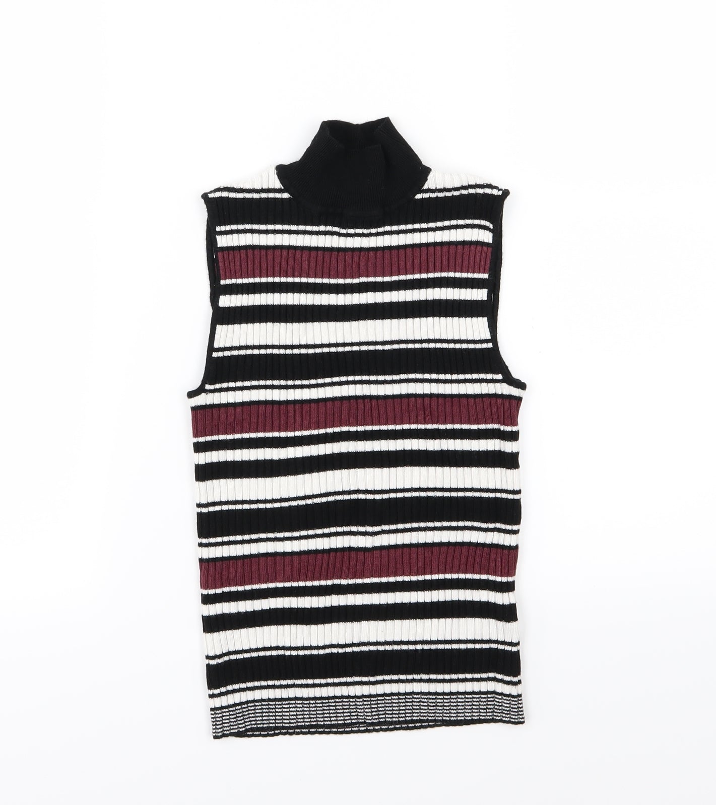 Miss Selfridge Womens Multicoloured Striped Knit Pullover Jumper Size 8