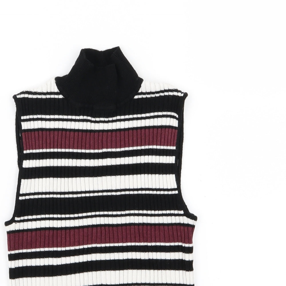 Miss Selfridge Womens Multicoloured Striped Knit Pullover Jumper Size 8