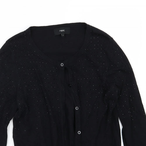 NEXT Womens Black  Knit Cardigan Jumper Size 12  - Gems
