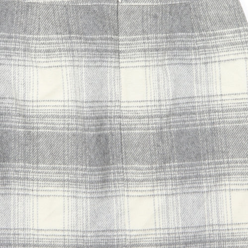 Marks and Spencer Womens Grey Striped  A-Line Skirt Size 16