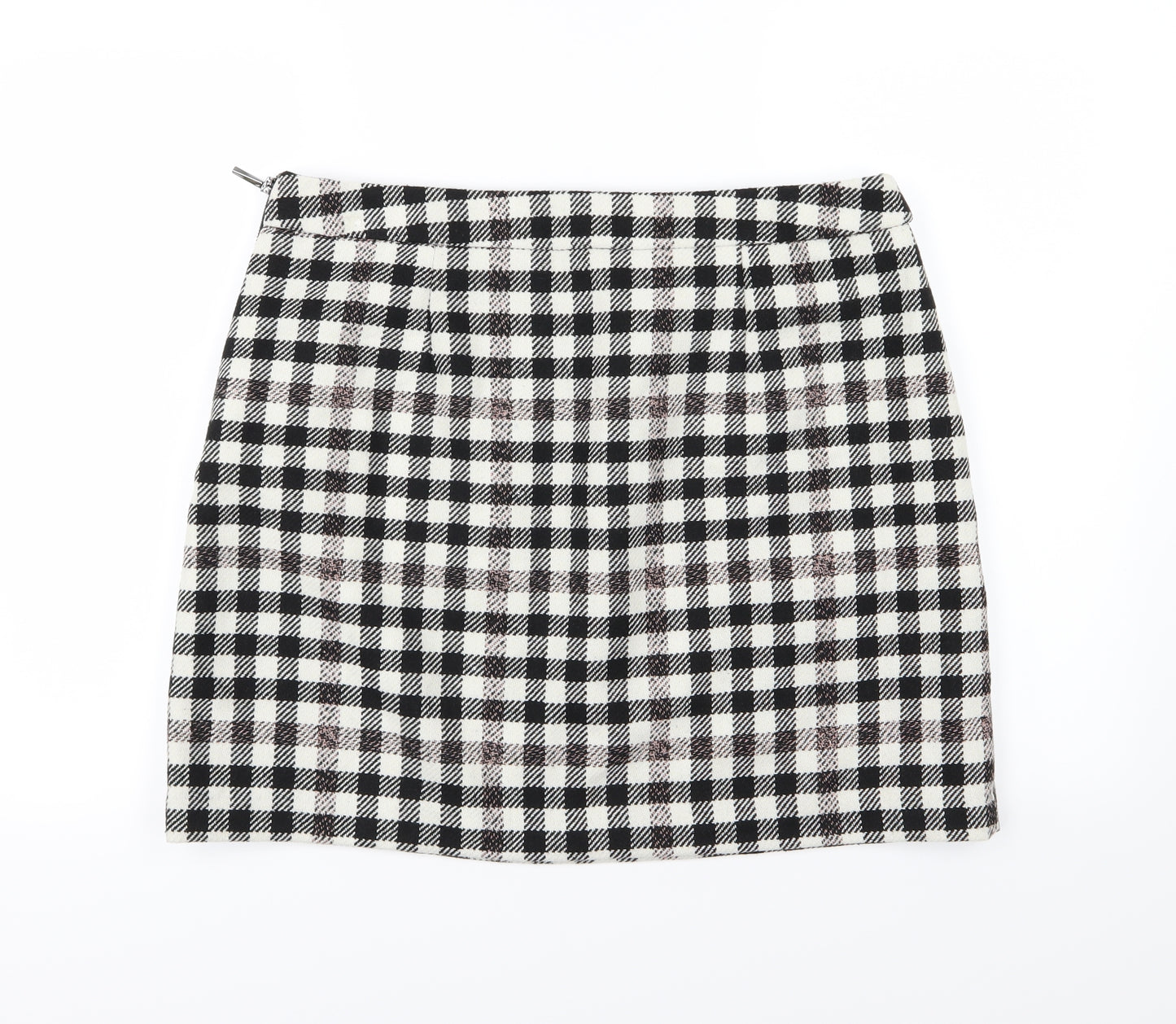 F&F Womens White Striped  A-Line Skirt Size 16