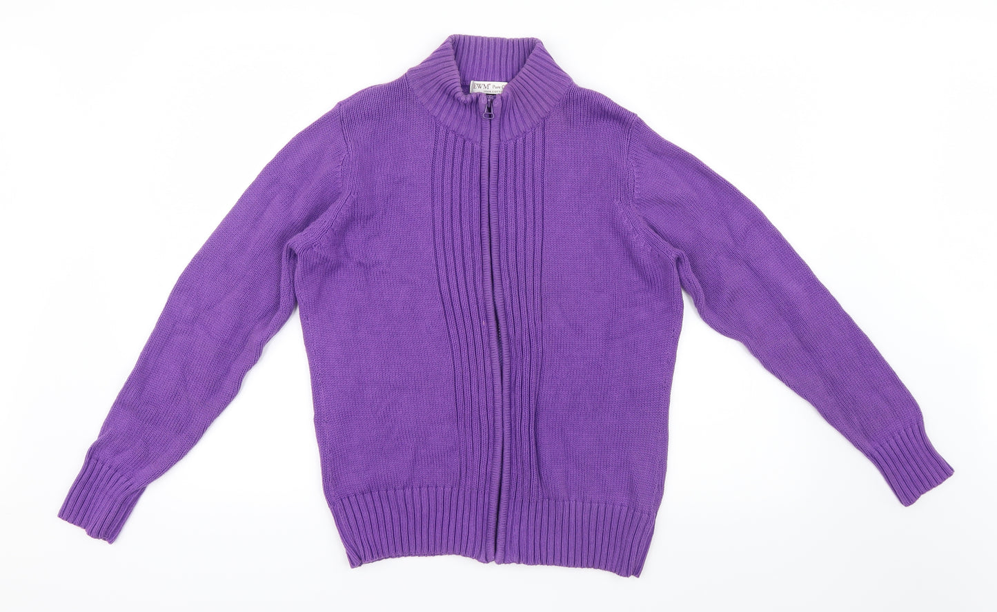 EWM Womens Purple  Knit Cardigan Jumper Size 14