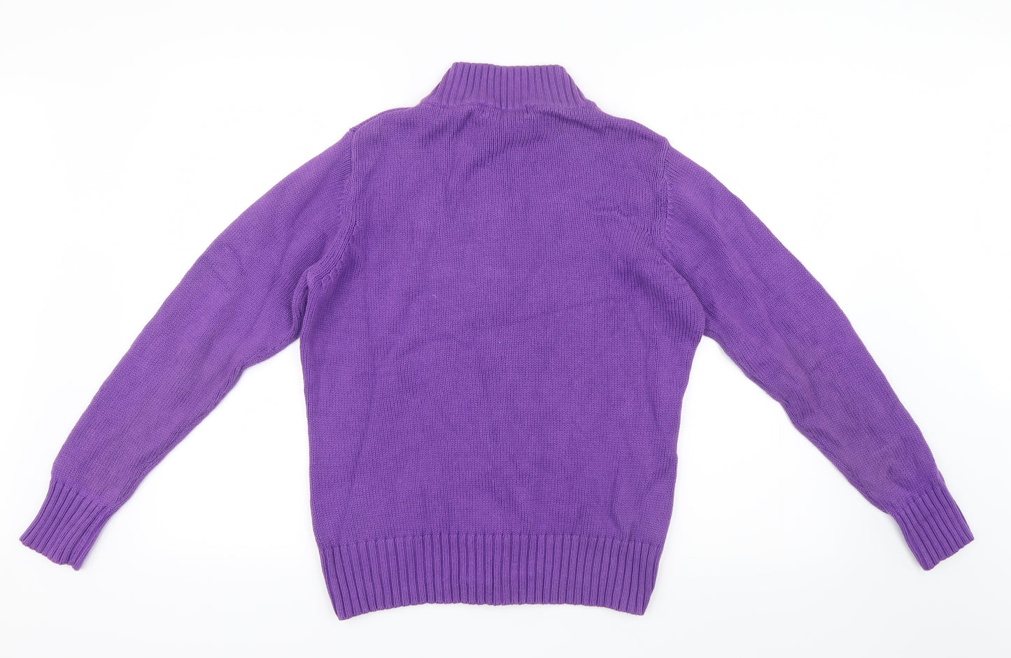 EWM Womens Purple  Knit Cardigan Jumper Size 14