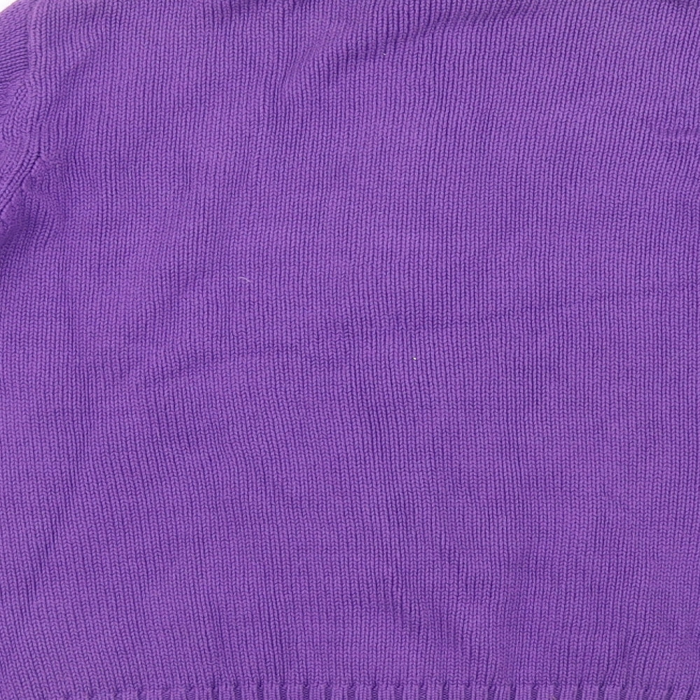 EWM Womens Purple  Knit Cardigan Jumper Size 14