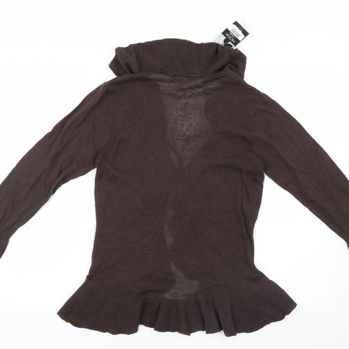 George  Womens Brown  Knit Cardigan Jumper Size 10
