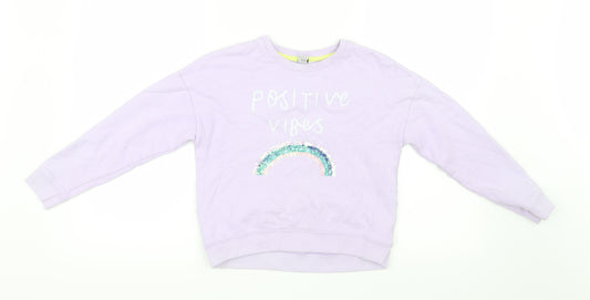 Tu  Girls Purple   Pullover Jumper Size 10 Years
