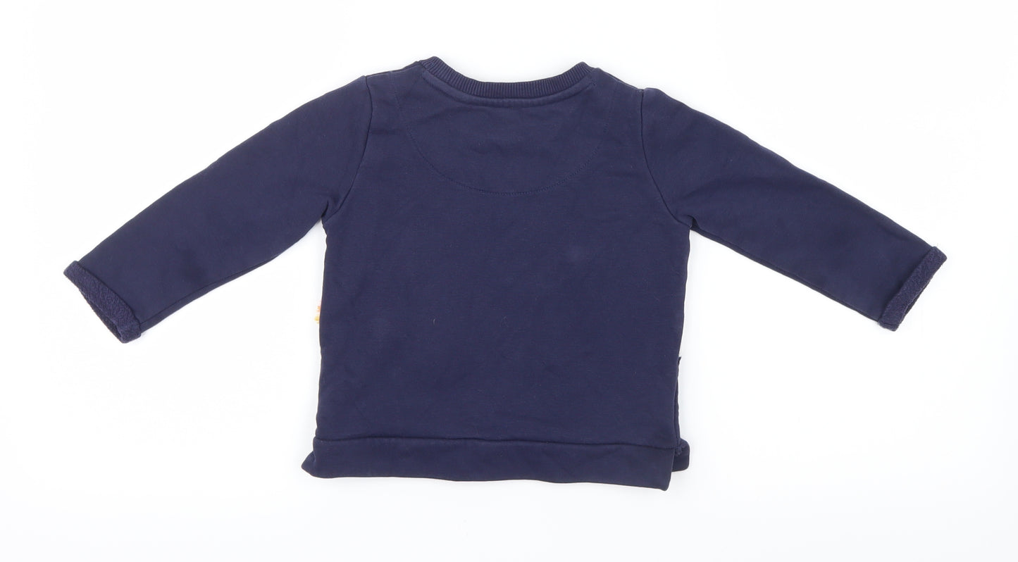 F&F Girls Blue   Pullover Jumper Size 12-18 Months  - Unicorn