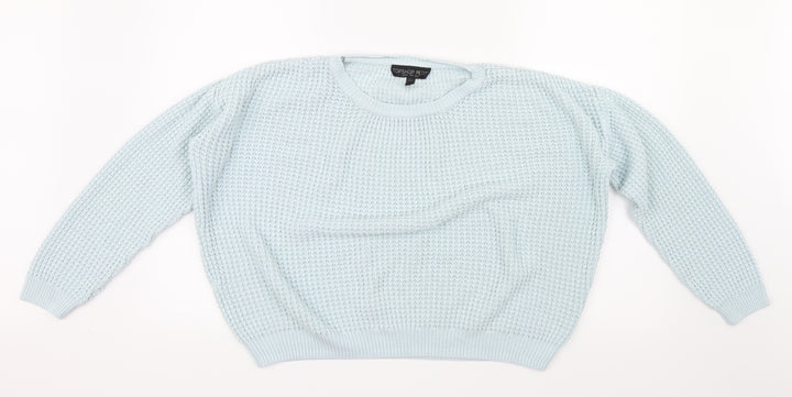Topshop Womens Blue  Knit Pullover Jumper Size 4