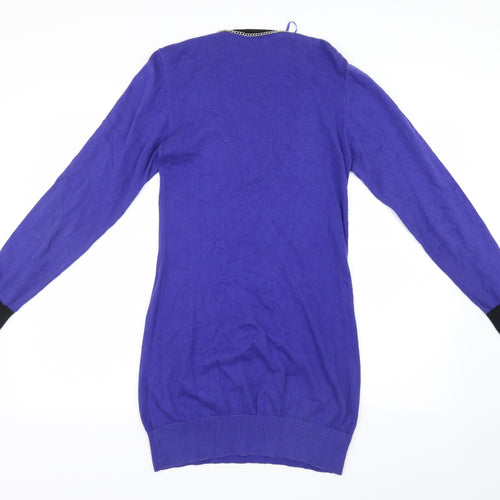 Pink Soda Womens Blue  Knit Pullover Jumper Size 10