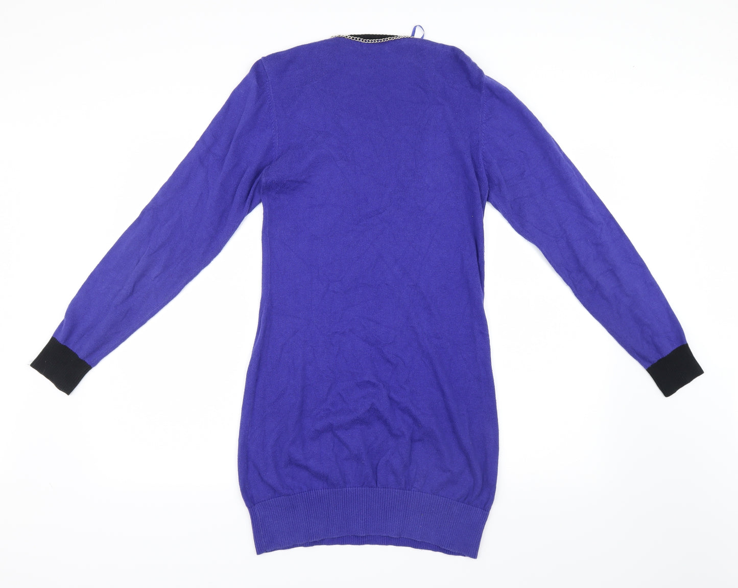 Pink Soda Womens Blue  Knit Pullover Jumper Size 10