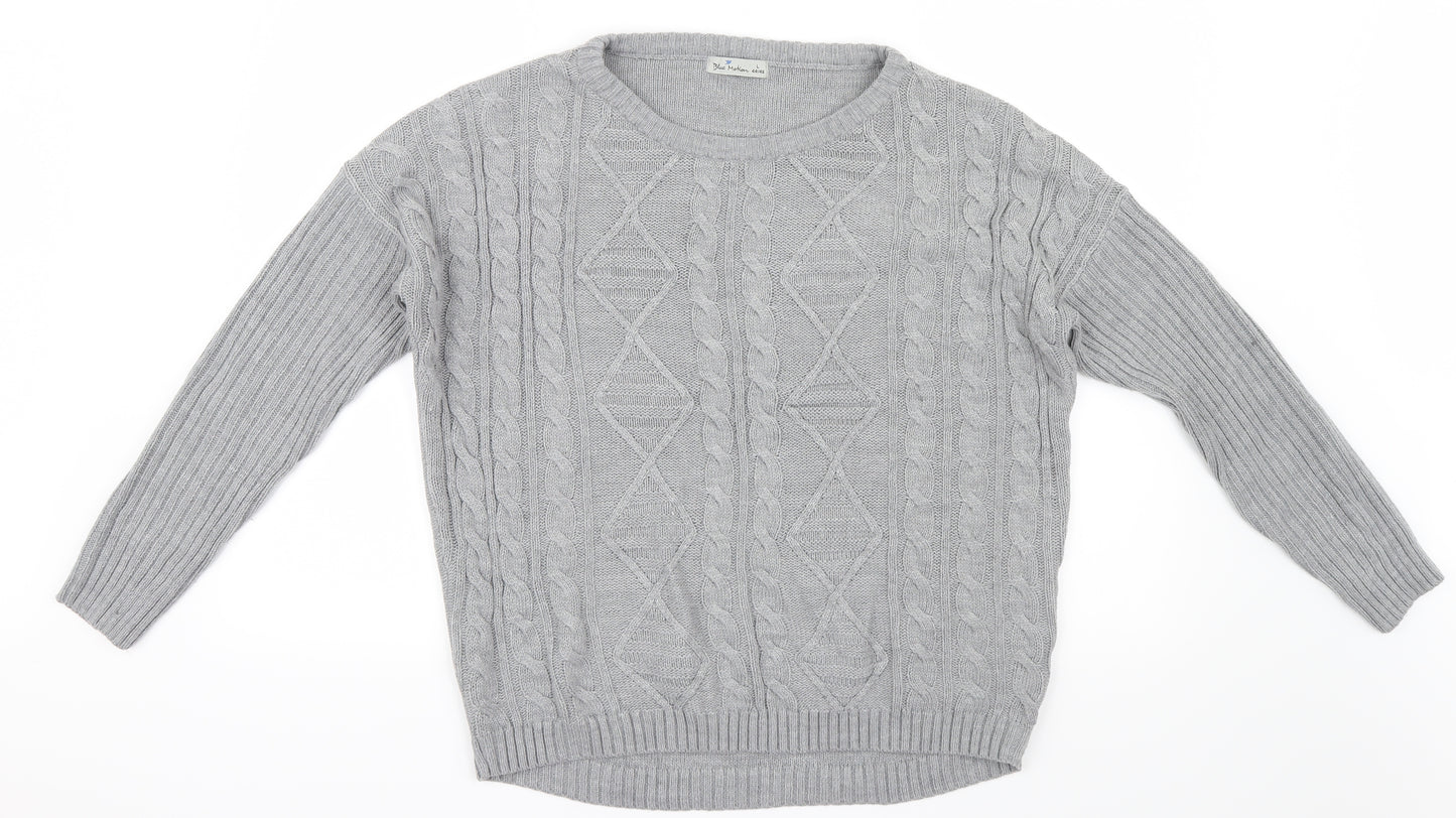 Blue Motion Womens Grey  Knit Pullover Jumper Size L