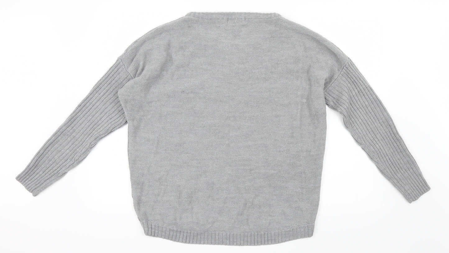 Blue Motion Womens Grey  Knit Pullover Jumper Size L