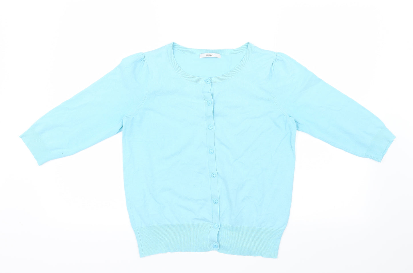 George Womens Blue  Knit Cardigan Jumper Size 12