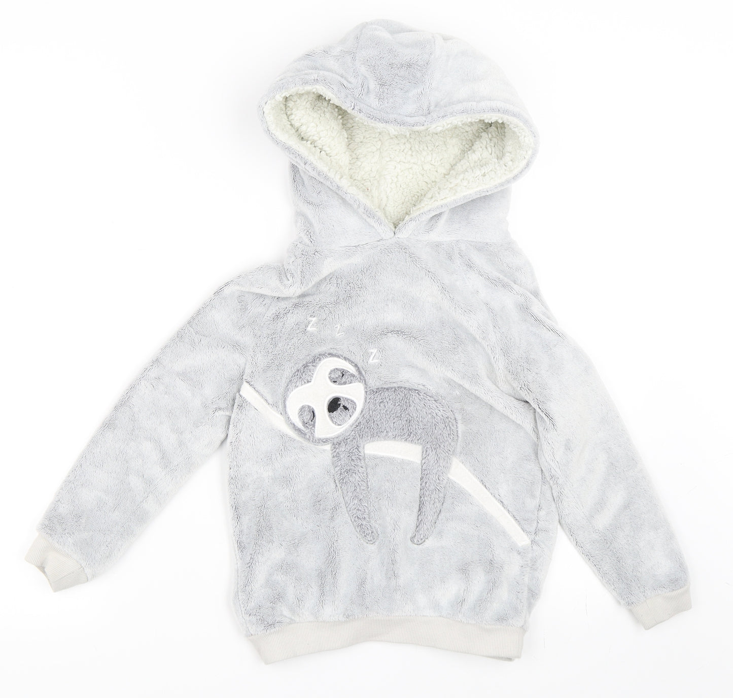 NEXT Girls Grey   Pullover Hoodie Size 6-7 Years  - Koala Lounge Hoodie