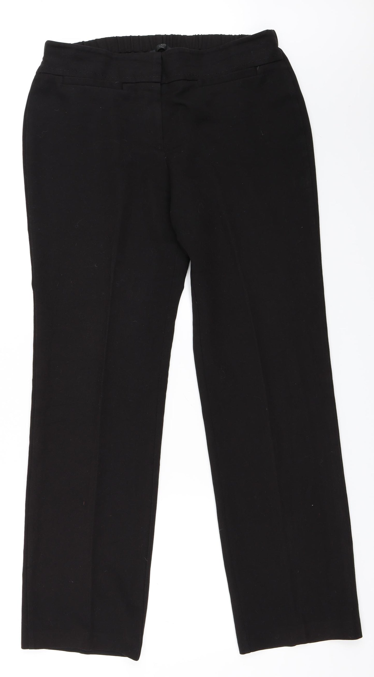 Preworn Womens Black   Trousers  Size 14 L32 in