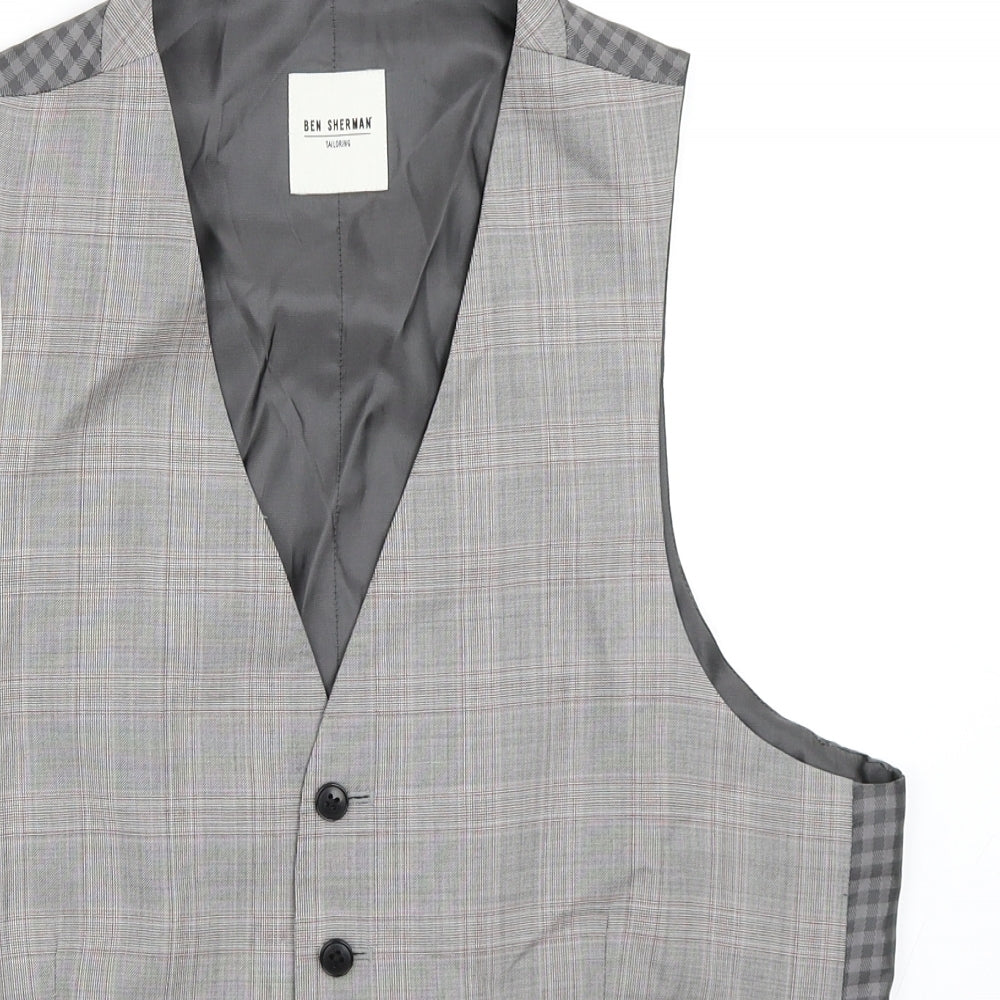 Ben Sherman Mens Grey   Jacket Suit Waistcoat Size 40
