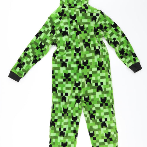 Mincraft Boys Green Solid   One Piece Size 6-7 Years  - Minecraft Onesie
