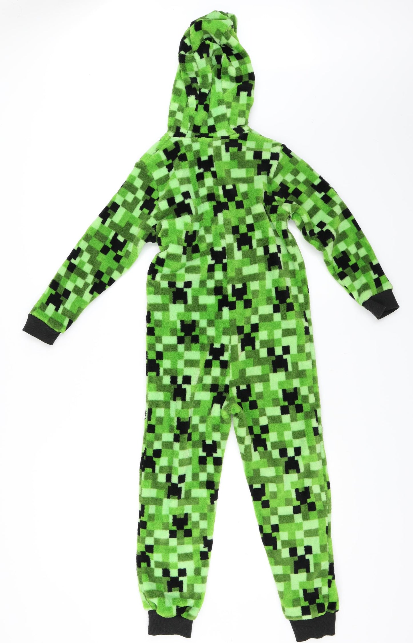 Mincraft Boys Green Solid   One Piece Size 6-7 Years  - Minecraft Onesie